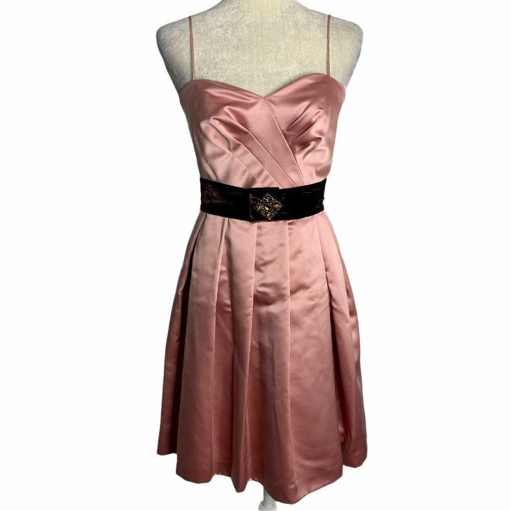 Vintage Pleated Sleeveless Mini Dress 4 Pink